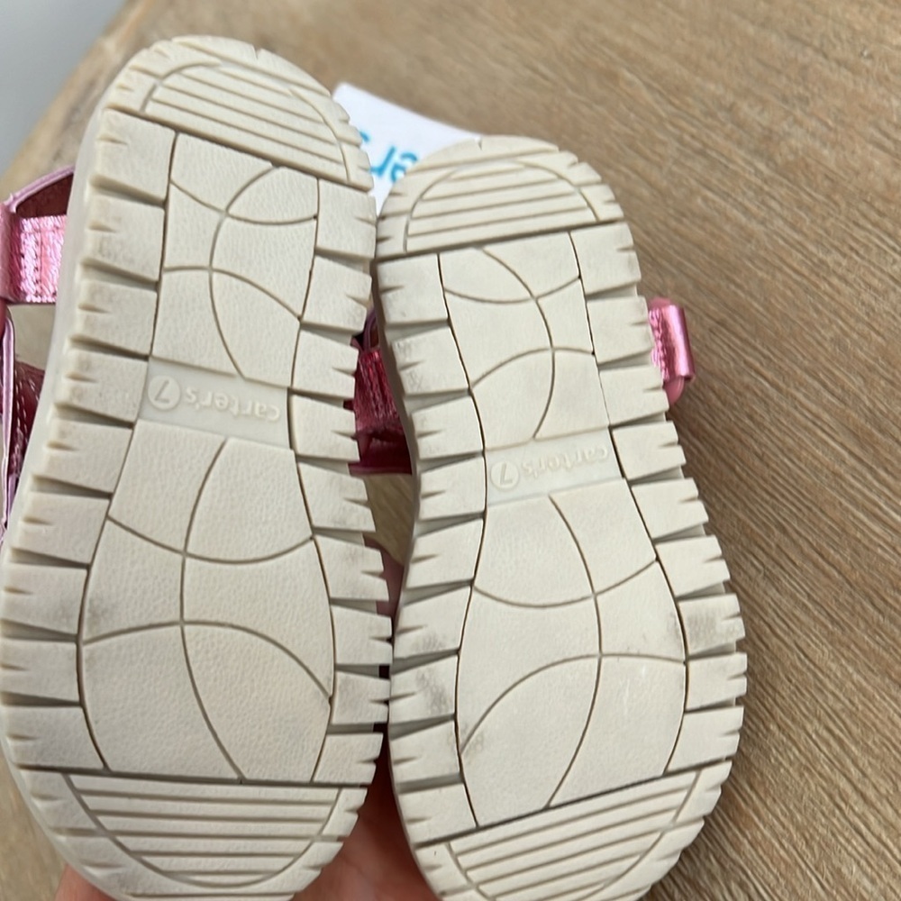 Carter's Metallic Pink Toddler Sandals - Picture 3 of 5